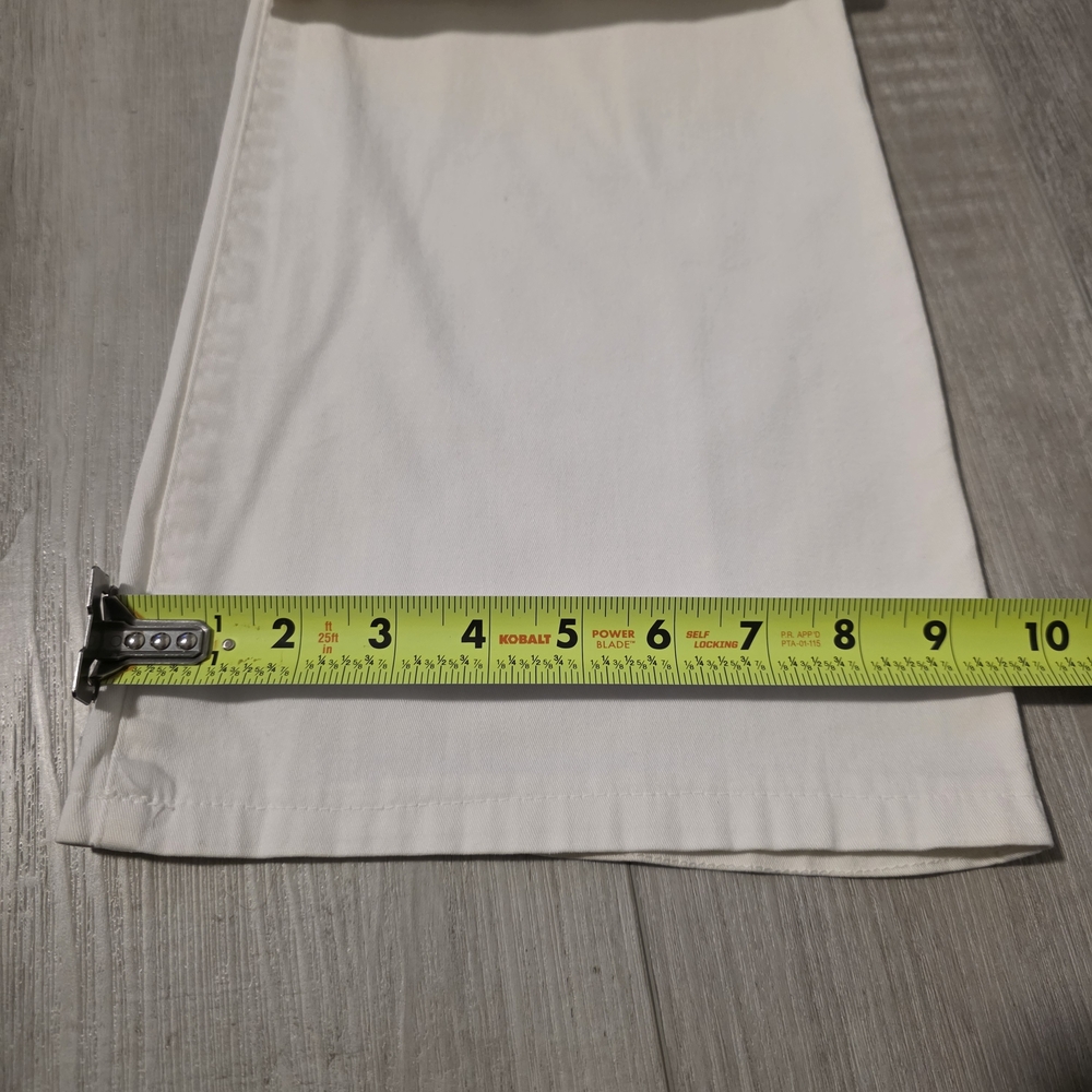 MAX B White Sailor Button Wide Leg Pants Y2K Made in Canada Size 7 - Picture 11 of 13